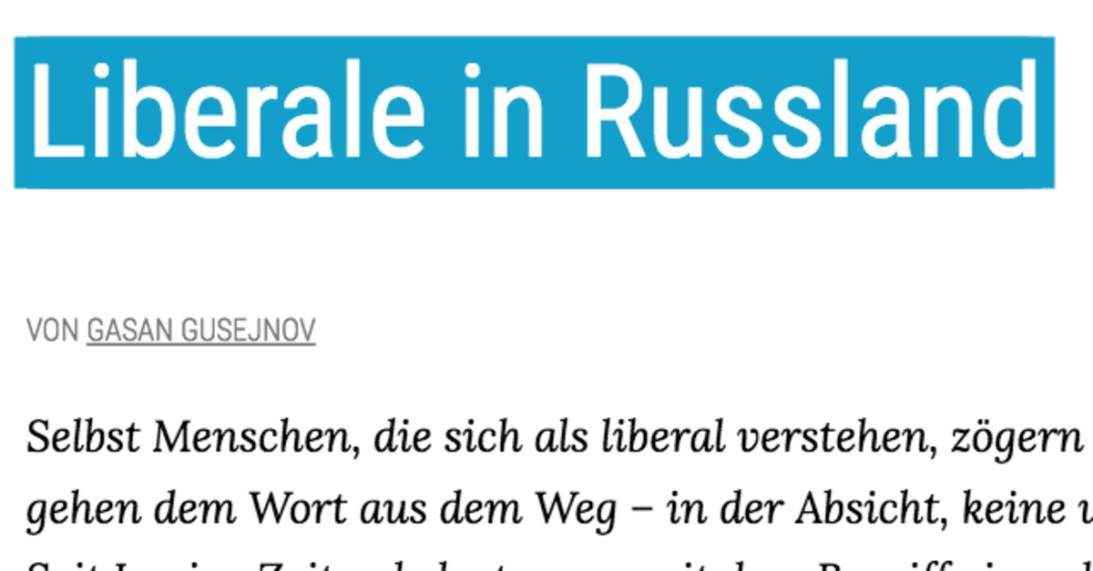 Liberale in Russland