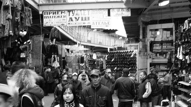 Seit 2009 aufgelöst – der Tscherkisowoer Markt im östlichen Moskau / Foto © Egor Sofronov/flickr