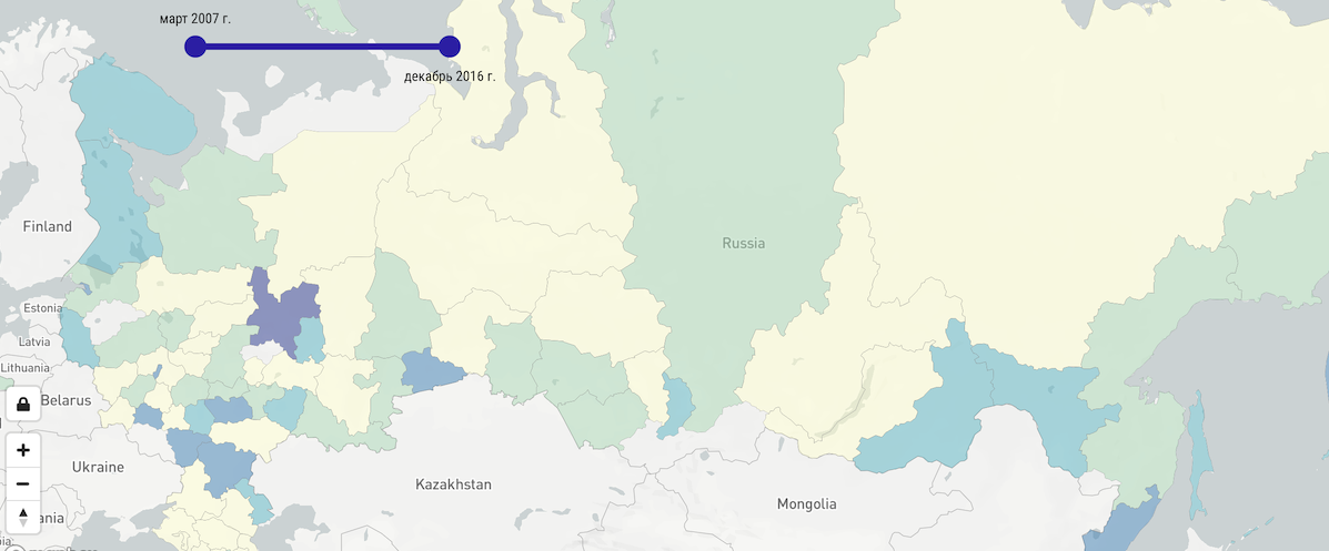 Карты протестов в России