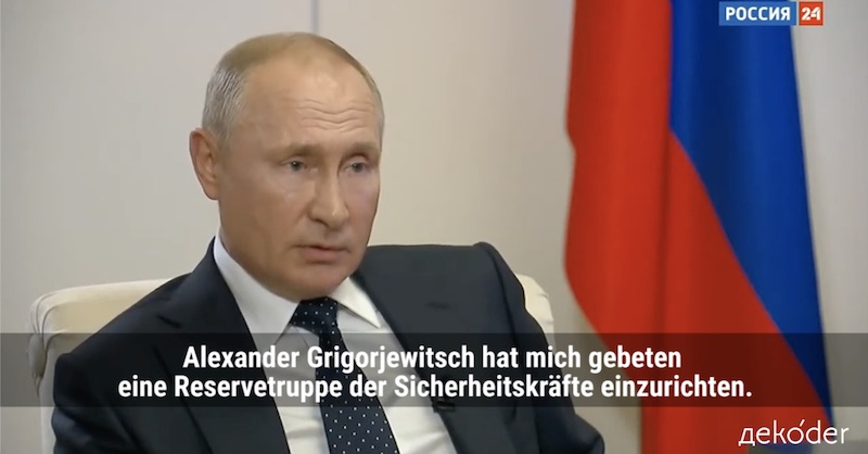 Video #33: „Wir haben eine Reservetruppe für Belarus eingerichtet“