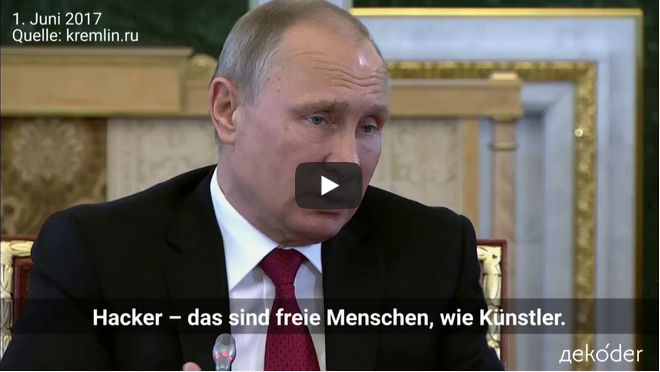 Video #3: Putin: Hacker sind wie Künstler