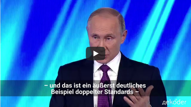 Video #8: Putin: Kosovo als Präzedenz für Krim und Katalonien?