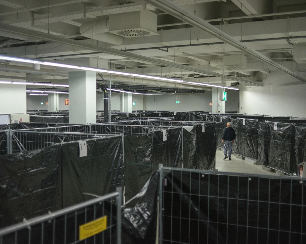 Flüchtlingslager in Ludwigshafen, wo Witali und seine Familie untergebracht sind. Foto von Iwan Pugatschjow