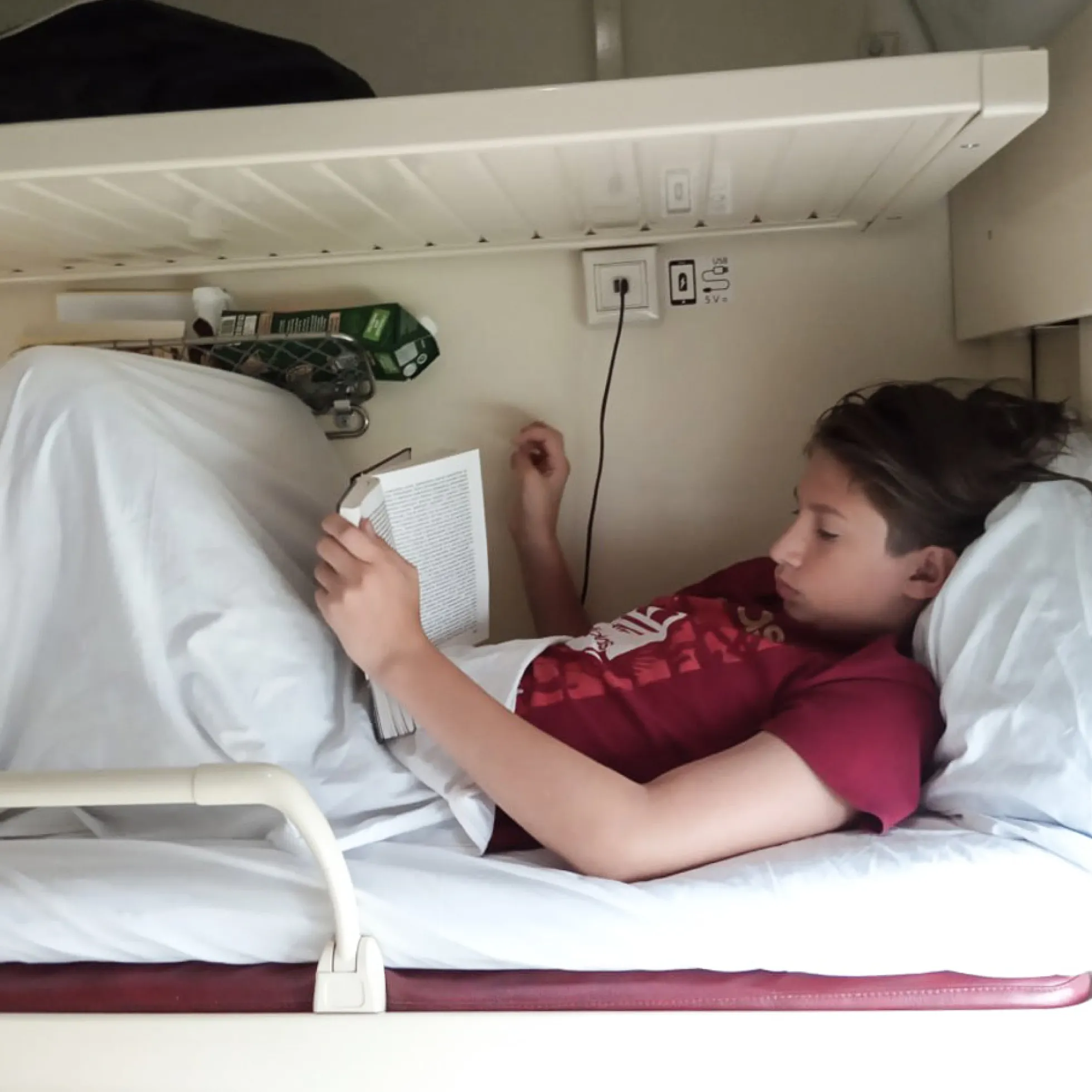 Jegor Balasejkin bei einer Reise im Schlafwagen / Foto © privat