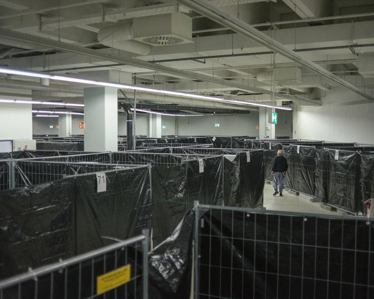 Flüchtlingslager in Ludwigshafen, wo Witali und seine Familie untergebracht sind. Foto von Iwan Pugatschjow